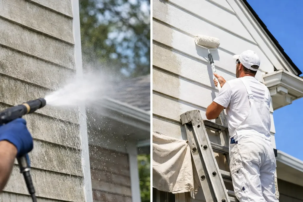 Can House Washing Replace Repainting?