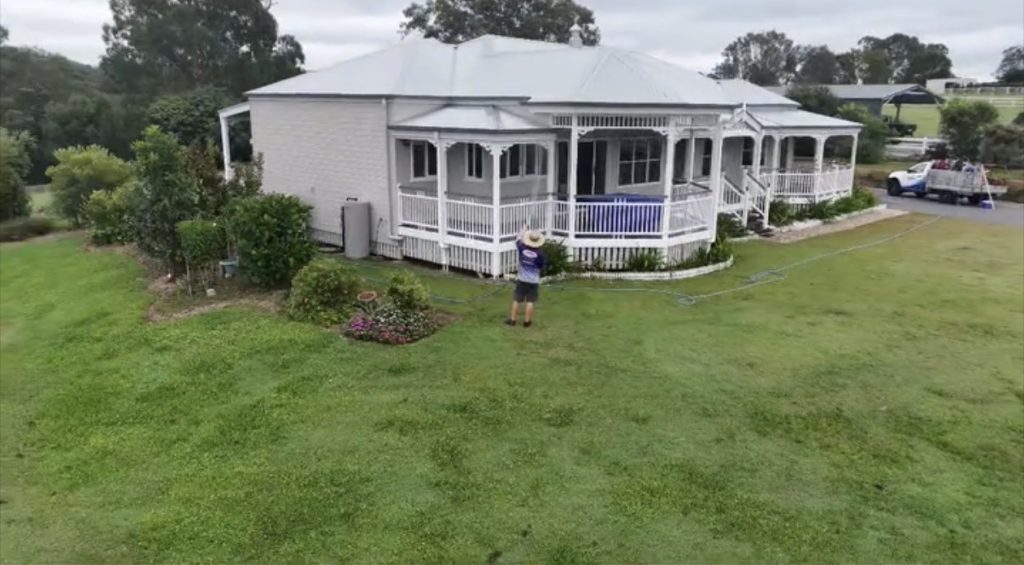 House Washing Heroes team completing a professional house wash in Dayboro Brisbane